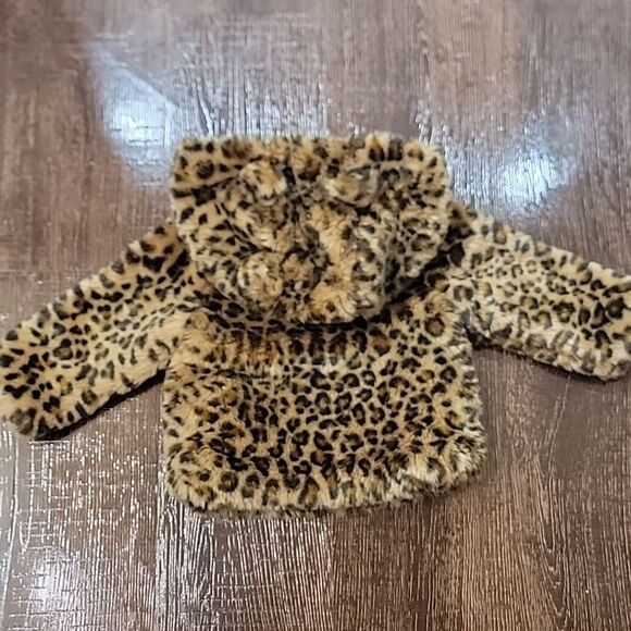 Baby Gap Cheetah Faur Fur Coat with Hood - Picture 15 of 16